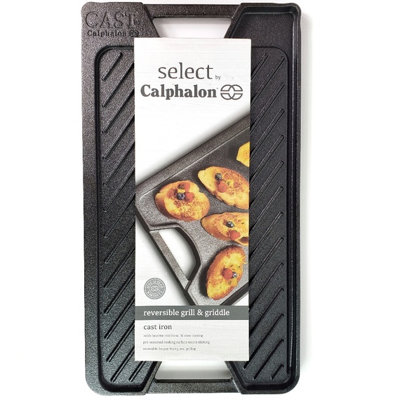 SOLD Select Calphalon Reversible Cast Iron Griddle - Picture 2 of 8